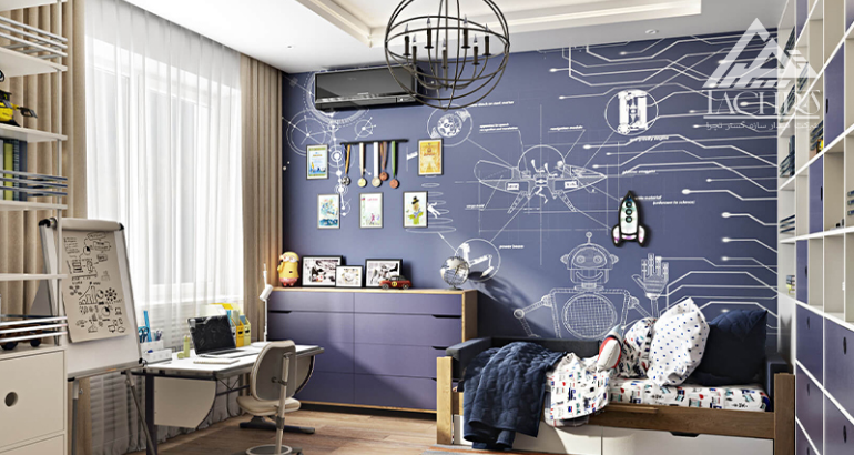 How to design the ceiling of a boy's bedroom?