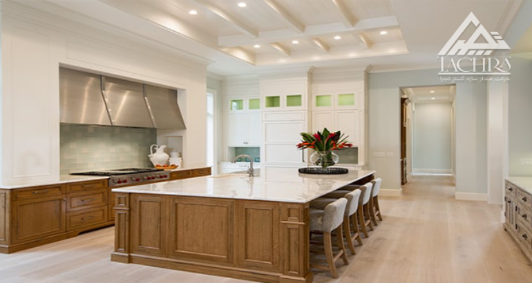 How to design the ceiling of a small kitchen